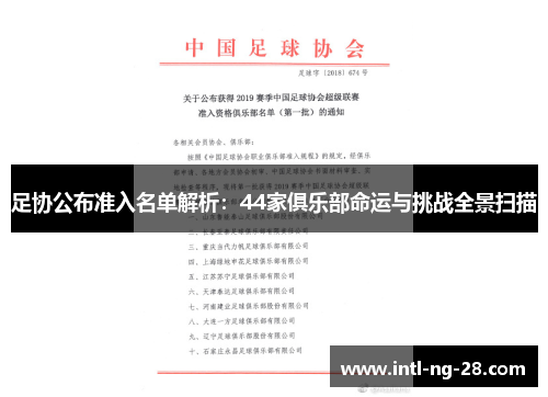 足协公布准入名单解析：44家俱乐部命运与挑战全景扫描